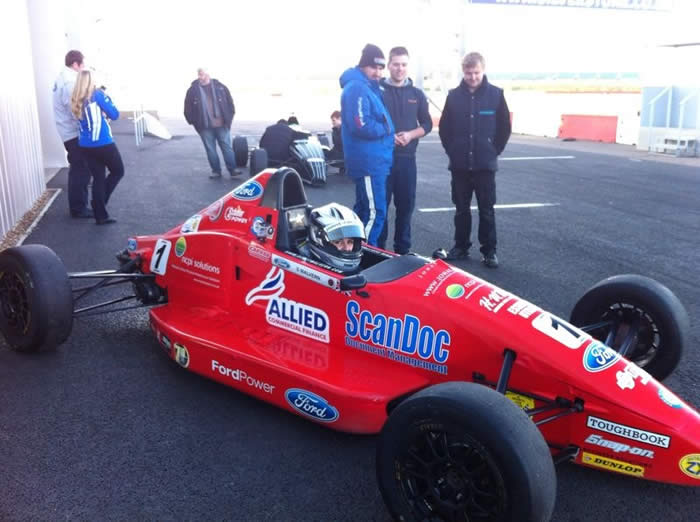 Going for a test in a Formula Ford